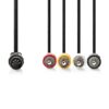 Cablu audio DIN 5pin tata - 4x RCA tata 1m Nedis CAGL20400BK10 - imagine 2
