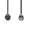 Cablu audio DIN 5pin tata - Jack 3.5 mm tata 1m negru Nedis CAGP20100BK10 - imagine 2