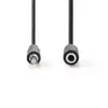 Cablu audio Jack Stereo 3.5 mm tata - 3.5 mm mama 2m negru Nedis - imagine 2
