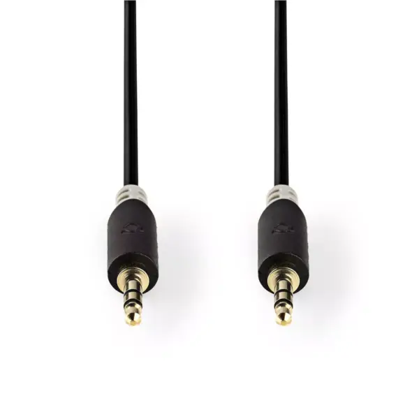 Cablu audio Jack stereo 3.5 mm tata - 3.5 mm tata 1m Nedis - imagine 2