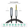 Cablu audio Jack stereo Choetech AUX001 3.5 mm tata - 3.5 mm mama 2m negru - imagine 2