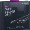 Cablu audio Profesional Jack 3.5 mm - 2x RCA 10m 50ohm OFC cupru dublu ecaranat fara oxigen AWG23 Clicktronic 70471 - imagine 7