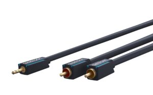 Cablu audio Profesional Jack 3.5 mm - 2x RCA 15m 50ohm OFC cupru dublu ecaranat fara oxigen AWG23 Clicktronic 70473