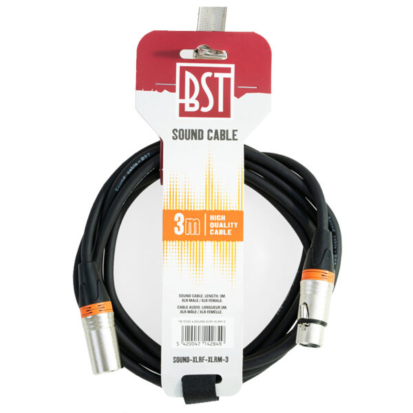 Cablu audio PROFESIONAL XLR tata - XLR mama 3m 18-5592 BST - imagine 2