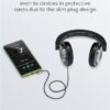 Cablu audio stereo 1m textil impletit Jack 3.5 mm - 3.5 mm 90 grade tata-tata aurit Goobay 65278 - imagine 6