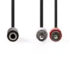 Cablu audio stereo 2x RCA tata - 3.5 mm mama Jack 0.2m Nedis - imagine 2