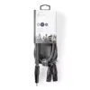 Cablu audio stereo 2x XLR 3-Pin tata - 3.5 mm Jack tata 1.5m gri Nedis - imagine 3
