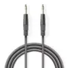 Cablu audio stereo 6.35 mm tata - 6.35 mm tata 5m gri NEDIS