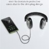 Cablu audio stereo AUX Jack 3.5 mm tata-tata 1m premium extrem de flexibil textil negru Goobay Plus 65273 - imagine 9