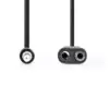 Cablu Audio Stereo Jack 3.5 mm tata - 2x 3.5 mm mama 0.2m Nedis - imagine 2