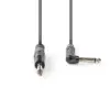 Cablu audio stereo Jack 6.35 mm tata - tata cotit 1.5m gri Nedis - imagine 2