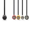 Cablu audio stereo Nedis DIN 5 pini mama - 4x RCA tata 0.2m negru CAGL20475BK02 - imagine 2
