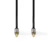 Cablu Audio Stereo Nedis Jack 3.5 mm - 3.5 mm 1m negru - imagine 2