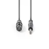 Cablu audio Stereo XLR 3-Pini mama - 6.35 mm Jack tata 1.5m gri Nedis - imagine 2