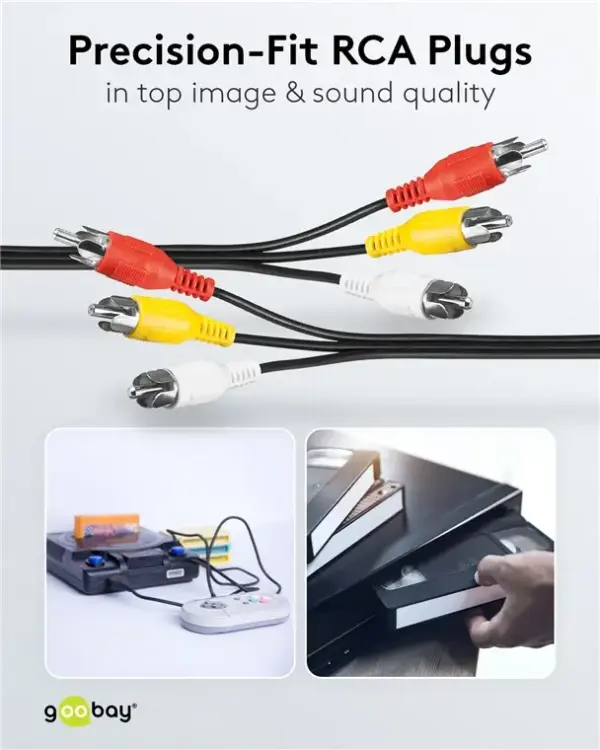 Cablu audio-video Goobay 3x RCA - 3x RCA 1.5m 50380 - imagine 5