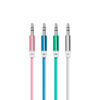 Cablu AUXILIAR Jack 3.5 mm metal tata-tata 1m textil Delight