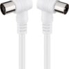Cablu coaxial 90 grade la coaxial 90 grade 1.5m dublu ecranat Goobay