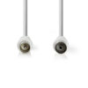 Cablu coaxial antena IEC tata - IEC mama 1.5m dublu ecranat alb Nedis CSGL40000WT15 - imagine 2