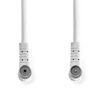 Cablu coaxial ecranat quad IEC tata cotit - IEC mama cotit 1.5m alb Nedis - imagine 2