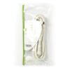 Cablu coaxial ecranat quad IEC tata cotit - IEC mama cotit 1.5m alb Nedis - imagine 3