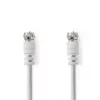 Cablu coaxial Nedis F tata - F tata 1.5m alb