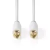 Cablu coaxial Nedis F tata - F tata 2m alb cupru dublu izolat - imagine 2