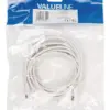 Cablu coaxial pentru antena tata - coaxial mama 3m alb dublu ecranat Valueline - imagine 2