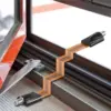Cablu coaxial plat 0.5m cu conector F mama-mama Goobay - imagine 2