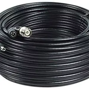 Cablu coaxial securitate RG59 20m cu alimentare cu mufe BNC +DC