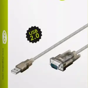Cablu convertor USB la DB9 serial RS232 Windows 10 1.5m Goobay
