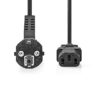 Cablu de alimentare PC UPS Schuko tata cotit - IEC-320-C13 2m cupru 10A negru Nedis - imagine 2
