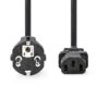 Cablu de alimentare Schuko tata - IEC-320-C13 10m 3x1mm2 cupru negru Nedis CEGL10030BK100 - imagine 2