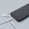 Cablu de date 2in1 iPad iPhone lightning 1m 2A argintiu delight - imagine 2