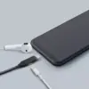 Cablu de date 2in1 iPad iPhone lightning 1m 2A negru delight - imagine 2