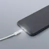 Cablu de date iPhone lightning 1m argintiu cu iluminare LED rosu delight - imagine 2