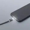 Cablu de date iPhone lightning 1m negru cu iluminare LED rosu delight - imagine 2