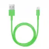 Cablu de date pentru iPhone 5 iPhone 6 invelis textil diferite culori 1m Delight - imagine 2