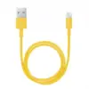 Cablu de date pentru iPhone 5 iPhone 6 invelis textil diferite culori 1m Delight - imagine 3