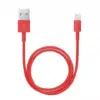 Cablu de date pentru iPhone 5 iPhone 6 invelis textil diferite culori 1m Delight - imagine 4
