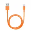 Cablu de date pentru iPhone 5 iPhone 6 invelis textil diferite culori 1m Delight - imagine 6