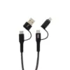Cablu de date si incarcare 4in1 1m 3A Well negru - imagine 2