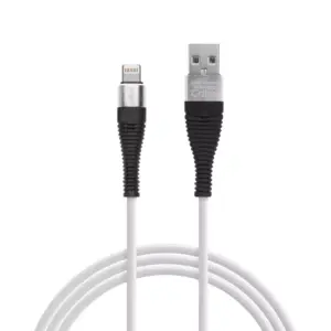 Cablu de date si incarcare iPhone lightning invelis siliconic 1m 2A Delight