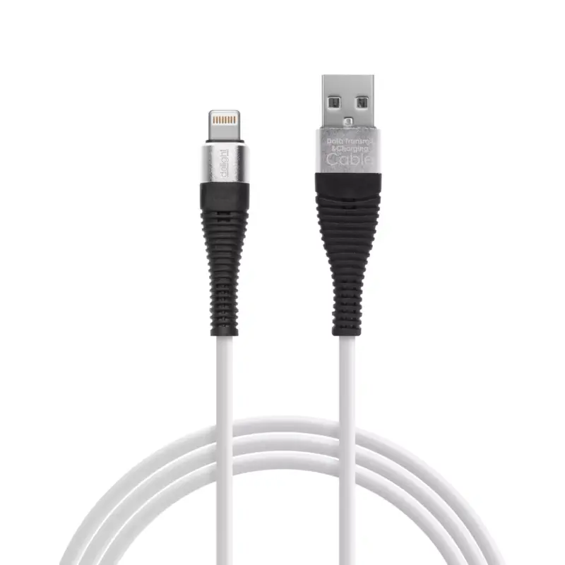 Cablu de date si incarcare iPhone lightning invelis siliconic 1m 2A Delight