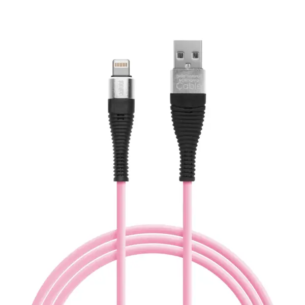 Cablu de date si incarcare iPhone lightning invelis siliconic 1m 2A Delight - imagine 5