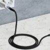 Cablu de date si incarcare USB type C 1m 3A gri/argintiu textil flexibil Goobay 49296 - imagine 8