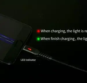 Cablu de date si incarcare USB Type C 1m Well indicator incarcare 3A negru