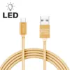 Cablu de date si incarcare USB Type C cu lumina LED auriu 1m Delight