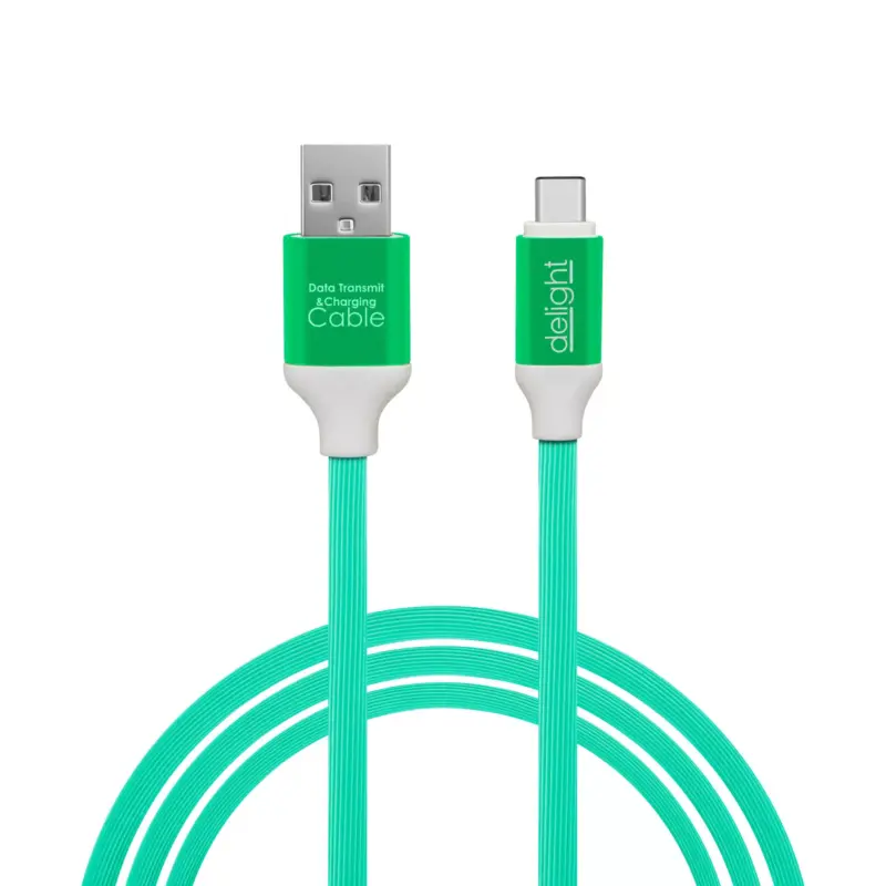 Cablu de date si incarcare USB Type C invelis siliconic 1m 2.1A Delight