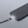 Cablu de date USB type C 1m negru cu iluminare LED rosu delight - imagine 2