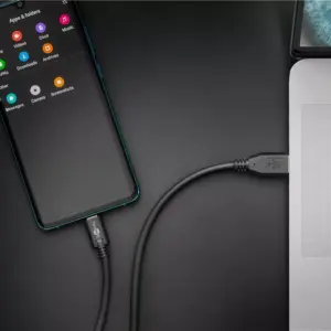 Cablu de incarcare si sincronizare USB 3.0 - USB TYPE C 2m 3A 15W negru Goobay